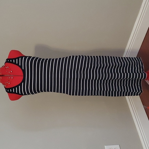 French Connection, Black & White Stripe dress, US Size 10 - Picture 2 of 4